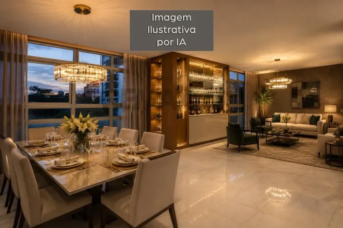 Apartamento exclusivo de 222m com 5 quartos, sendo 1 suíte. 2 Vagas de garagem cobertas.