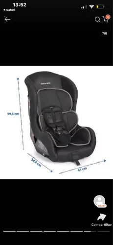 CADEIRINHA INFANTIL BURIGOTO 0 a 25kg