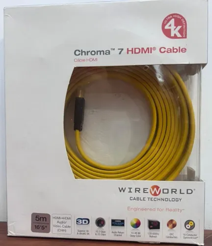 Cabo HDMI 2.0 Wireworld Chroma 7 - 5 metros - 4K Ultra HD