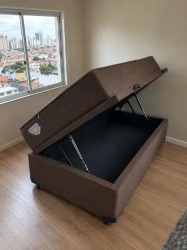 Cama Baú solteiro com colchão.Entrego
