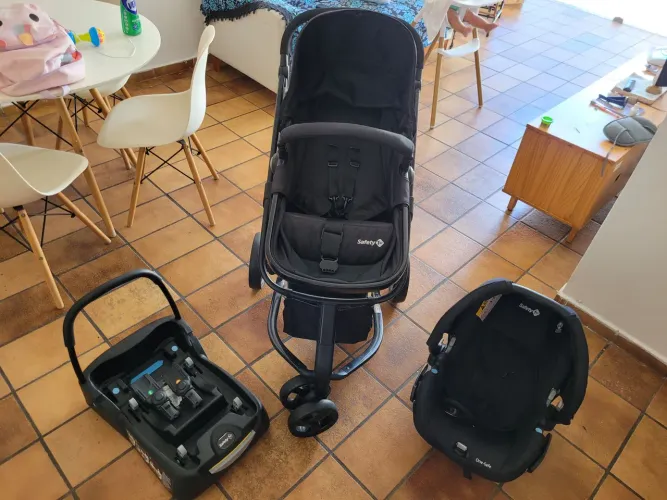 Carrinho e bebê conforto safety 1st