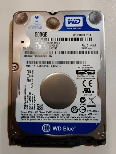 Hd westerrn 500 gb notebook