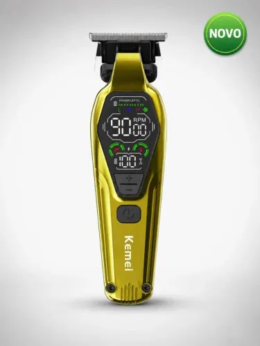 Máquina de Acabamento Kemei KM-1697 Profissional com Visor Digital