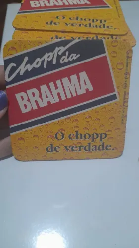 Lote com 47 porta-copos bolacha chopp Brahma não lacrados