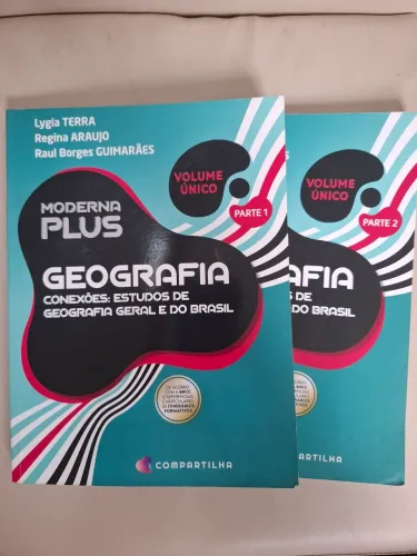 Livro Moderna Plus Geografia vol único parte 1 e 2