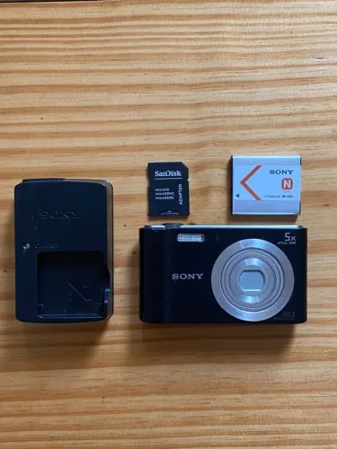 SONY CYBERSHOT W800 PRETA COMPLETINHA!