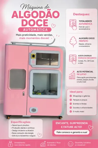 MÁQUINA AUTOMÁTICA DE ALGODÃO DOCE À VENDA