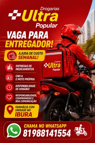 Vaga para  Entregador de Medicamentos