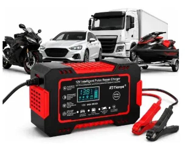 Carregador Inteligente De Bateria Automotiva 12v 6a Bivolt Recupera Baterias