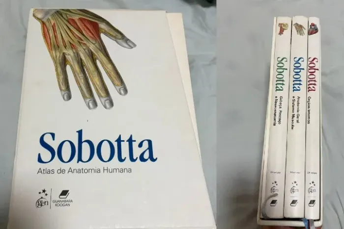 Livro Atlas De Anatomia Humana - 3 Volumes - Sobotta