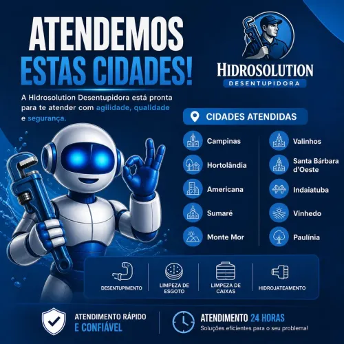 Desentupidora Na região metropolitana de Campinas