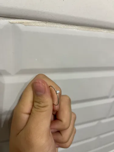 Anel Solitário Prata 925