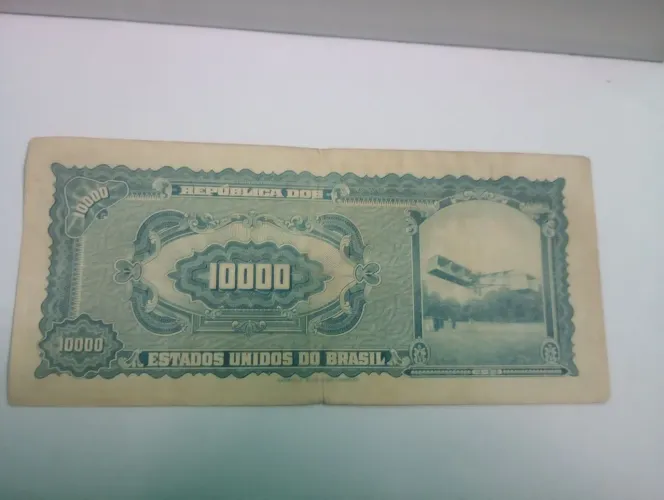 Cédula Antiga 10.000 Cruzeiros - Santos Dumont | Item de Colecionador