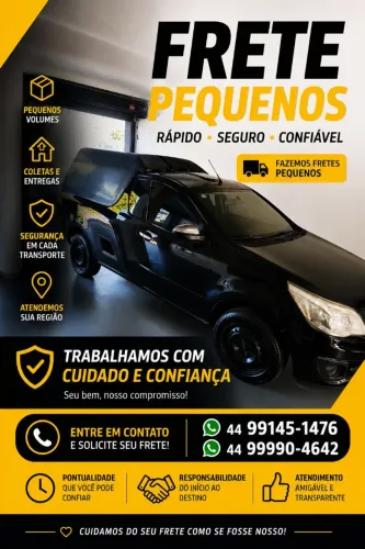 Fretes pequenos e DESCARTE DE MOVEIS .