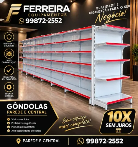 Gôndolas pra comércio parede e centro novas pronta entrega