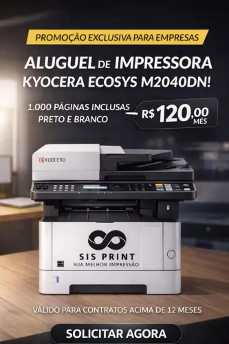 Locação de impressoras multifuncional preto e branco