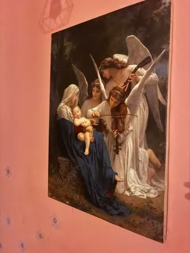 Quadro canção dos anjos impresso em tela de tecido