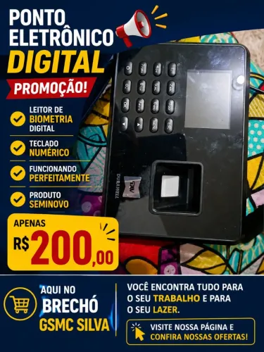 Ponto eletrônico digital seminovo