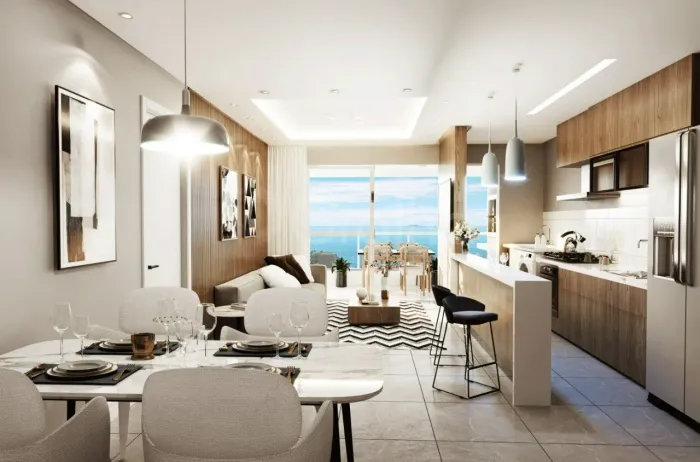 Apartamento de 68,93m² com 2 dormitórios sendo 1 suíte em Canasvieiras