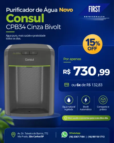 Consul CPB34 Cinza Bivolt