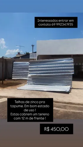 Telhas pra tapume