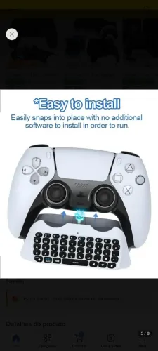 Mini teclado para controle Ps5