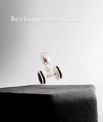 Berloque de halter - Prata - Entrego imediata 