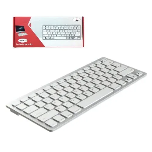 Teclado Sem Fio Bluetooth 2.4G Ultra Fino