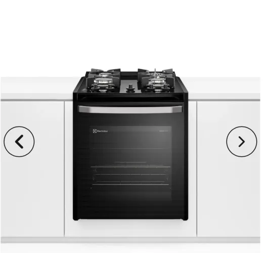 Fogão de Embutir 4 bocas Electrolux Preto Experience Mesa Vidro e VaporBake