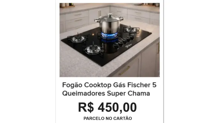 Fogão cockie top 5 bocas