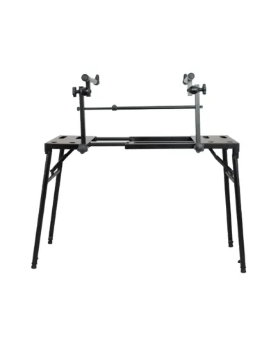 (Novo) Mesa Suporte duplo Saty KSM-02 Profissional Teclado, piano, DJ, estúdio, notebook