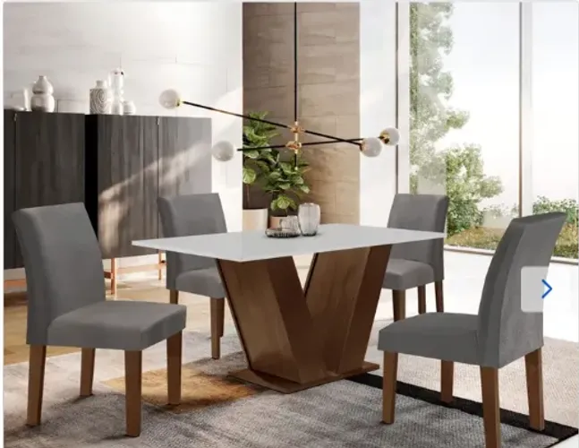 CONJUNTO SALA DE JANTAR - MESA + 4 CADEIRAS