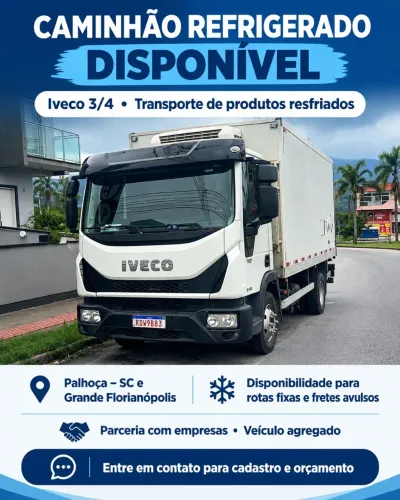 Estou agregando meu veículo 3/4 refrigerado