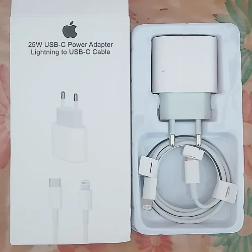 Carregador Rápido para iPhone (Fonte 25W + Cabo de 1 metro) - Zero na Caixa