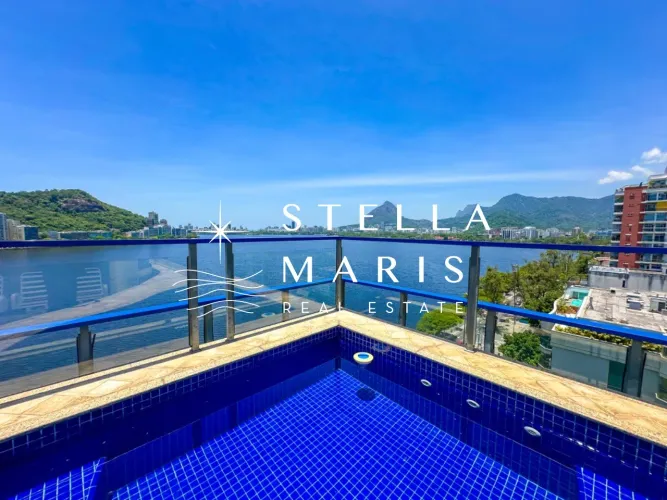 Cobertura de 567 m² com vista panorâmica para Lagoa Rodrigo de Freitas, Pedra da Gávea, Mo