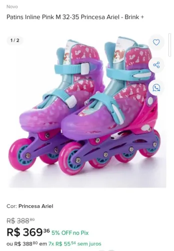 Patins feminino 