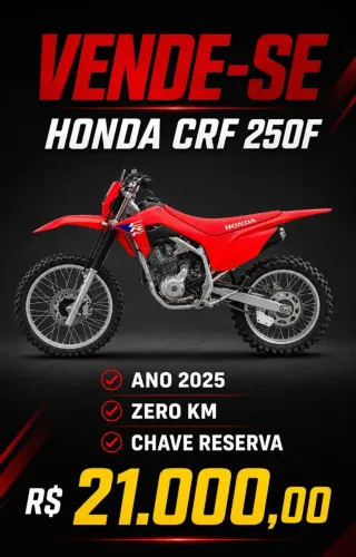 CRF250F ano 2025, valor 21.000