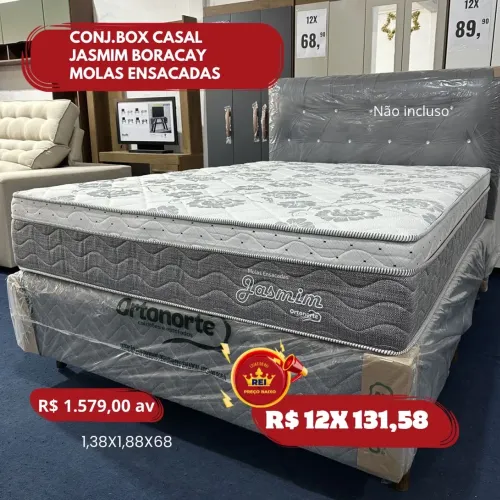 PROMOÇÃO URGENTE - Cama Casal com MOLAS ENSACADAS Jasmin apenas 12x R$131,58
