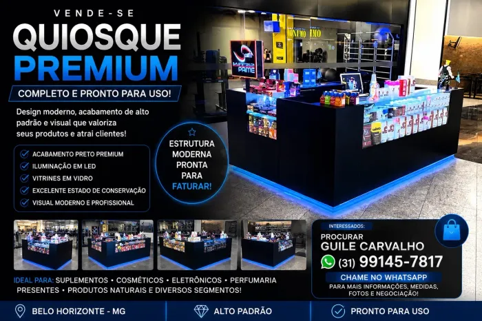 VENDE-SE QUIOSQUE PREMIUM 3x3