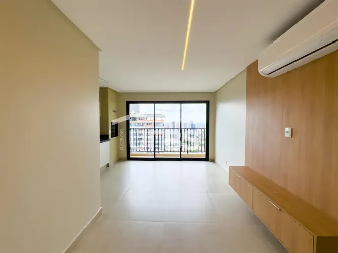 Apartamento no Setor Marista 2 Quartos, rico em marcenaria, ar condicionado e iluminação.