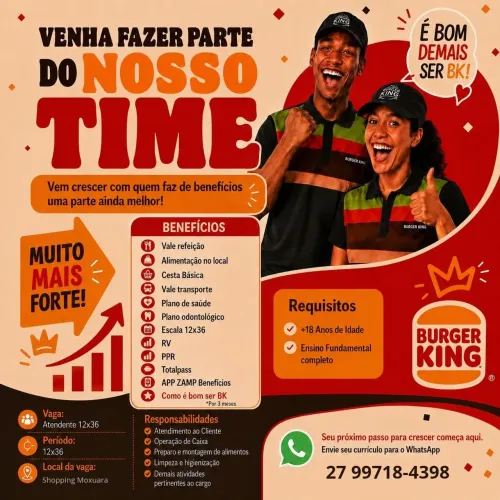 Venha fazer parte do nosso time