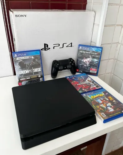 Ps4 Slim 500gb + jogos