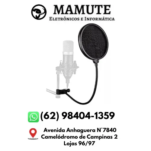 Filtro Pop Knup Microfone Studio Com Haste Flexível Pop Filter
