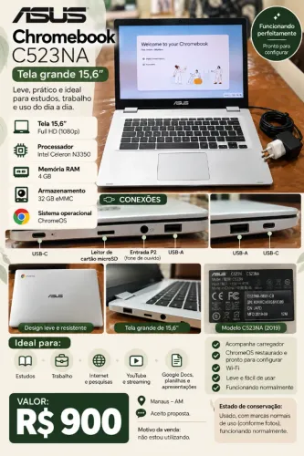 ? ASUS CHROMEBOOK À VENDA