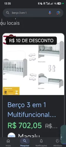 Berço cama 3 em 1