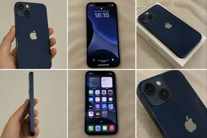 iPhone 13 256GB + Carregador + 5 Capinhas | 87% Bateria | Nunca Aberto