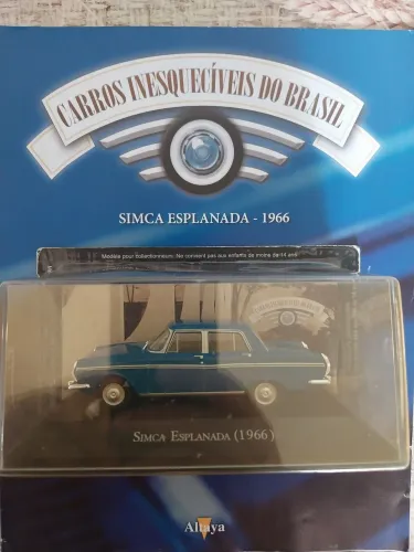 Miniatura do Simca Esplanada (1966) escala 1/43 novo lacrado no blister  R$ 100 reais 