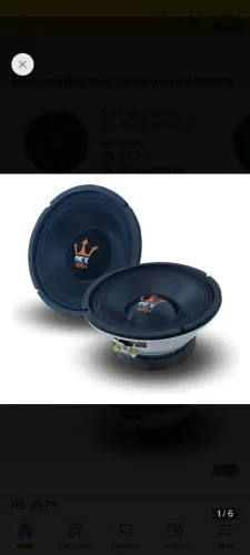 Par de altifalantes Magnum Rex 6 pol 300w RMS