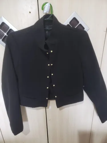 Casaqueto Blazer Curto Rosa Urbana - Botões Dourados - Tam P