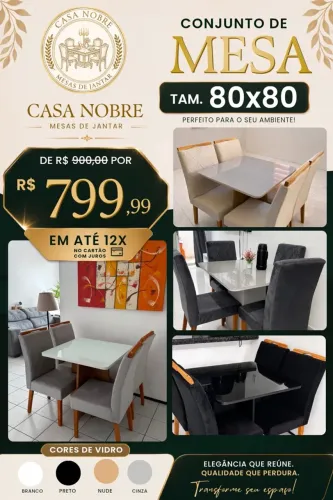 PROMOÇÃO DE MESA DE JANTAR 